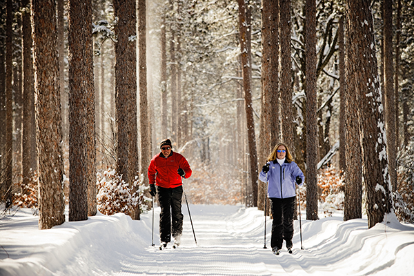 Cross-country skiers at Crystal Mountain