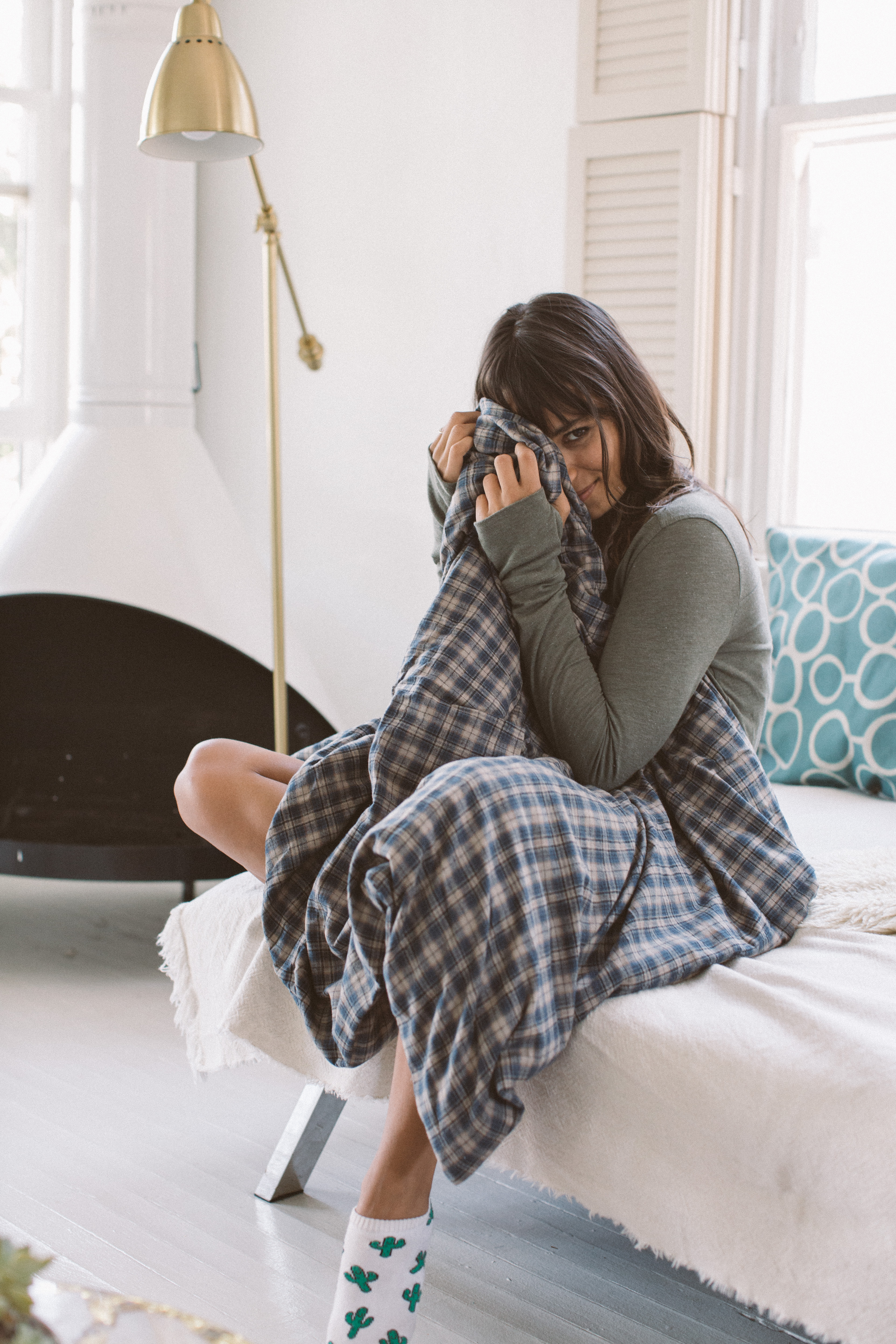 Magic Weighted Blanket Plaid Cotton C